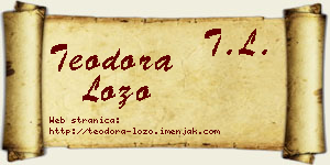 Teodora Lozo vizit kartica